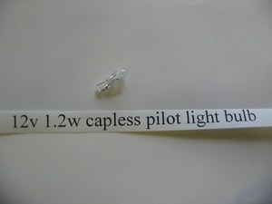 Pilot light bulb 12v 1.2w capless